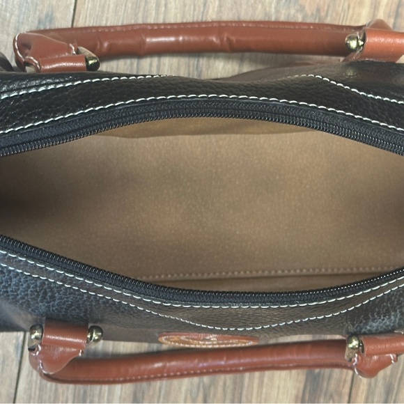 Authentic A. Testoni Italian made Black and Brown Leather Satchel / mini duffle. - Picture 7 of 7